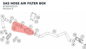 Diagram preview: SAS HOSE AIR FILTER BOX (61305035123)