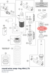Diagram preview: round-wire snap ring 49x1,75 (S23902000000000)