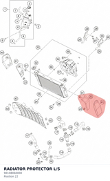 Diagram preview: RADIATOR PROTECTOR L/S (90108060000)