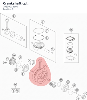 Diagram preview: Crankshaft cpl. (79630018100)
