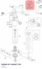 Diagram preview: REPAIR KIT GASKET TOP (R15021)