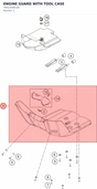 Diagram preview: ENGINE GUARD WITH TOOL CASE (76412099140)