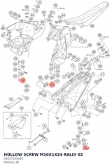 Diagram preview: HOLLOW SCREW M10X1X24 RALLY 02 (58507025000)