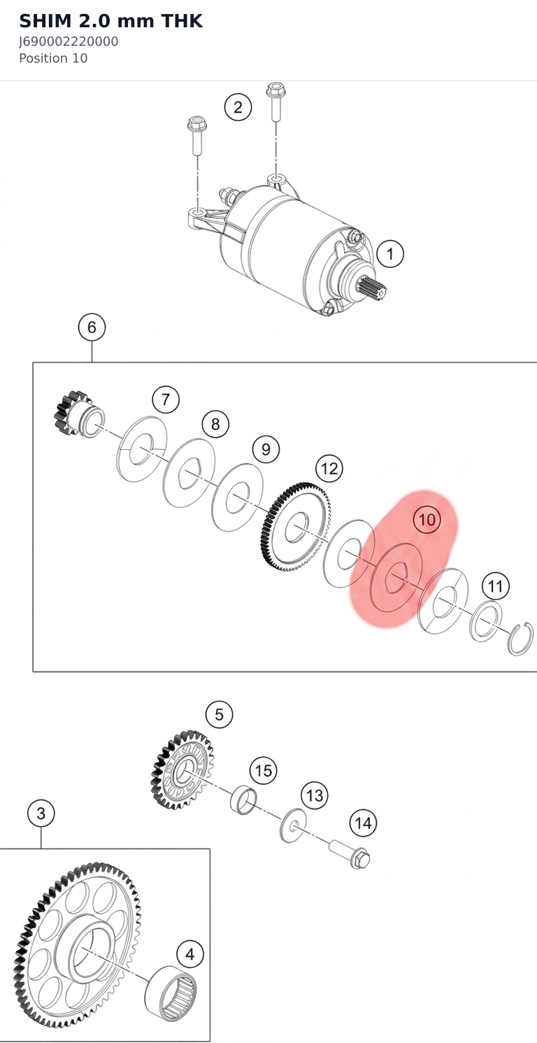 Diagram preview: SHIM 2.0 mm THK (J690002220000)
