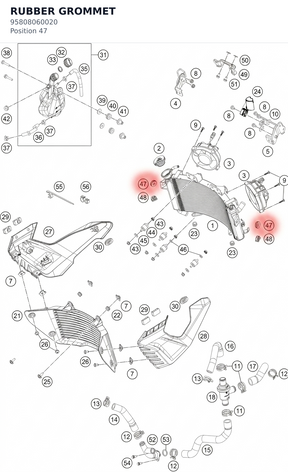 Diagram preview: RUBBER GROMMET (95808060020)
