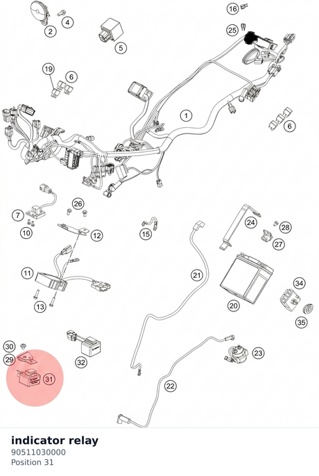 Diagram preview: indicator relay (90511030000)