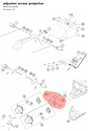 Diagram preview: adjuster screw projector (90514019000)