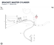 BRACKET, MASTER CYLINDER 800047420 diagram position
