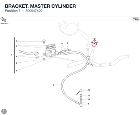 BRACKET, MASTER CYLINDER 800047420 diagram position