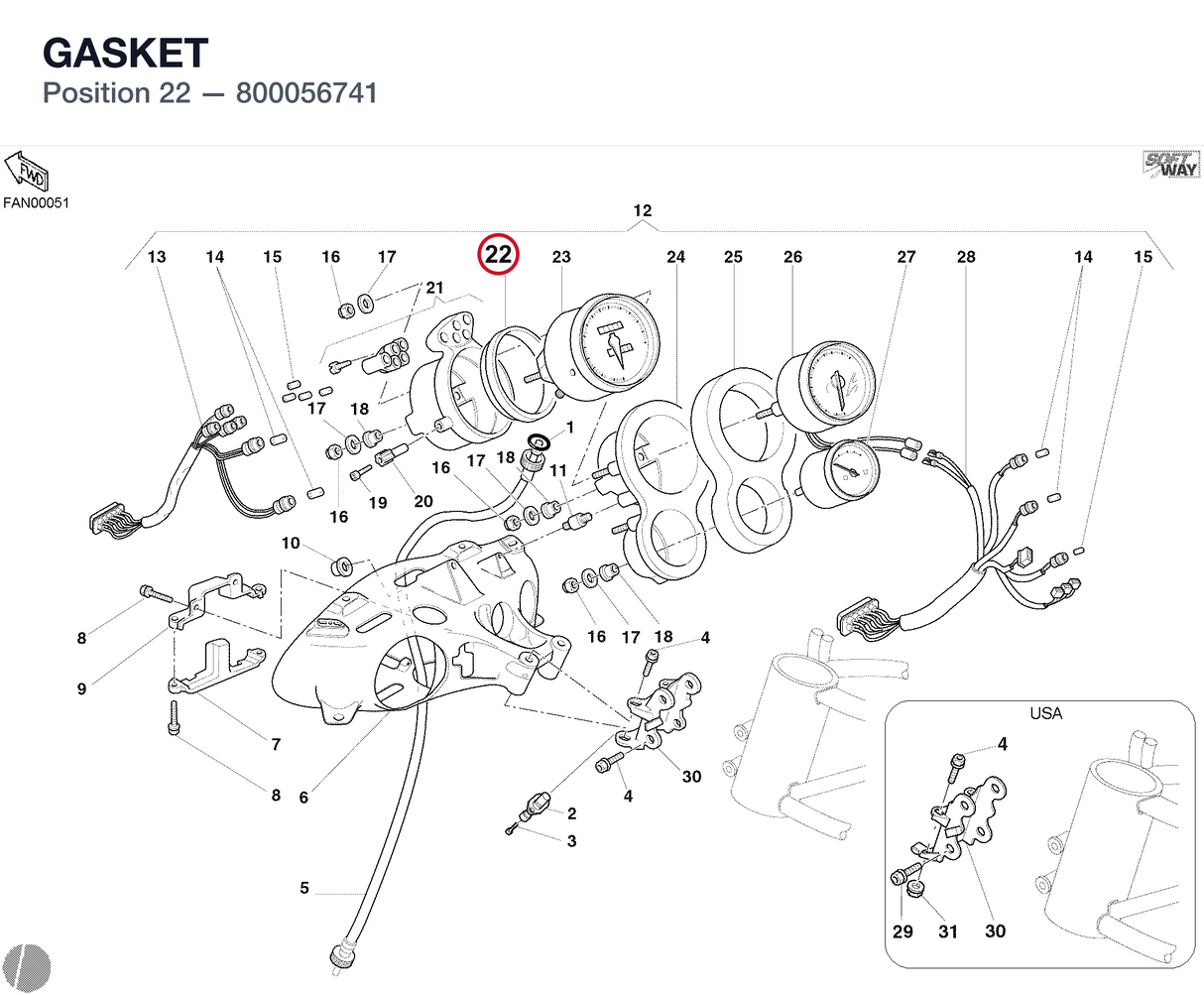 GASKET 800056741 diagram position