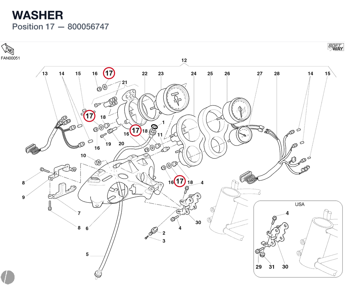 WASHER 800056747 diagram position