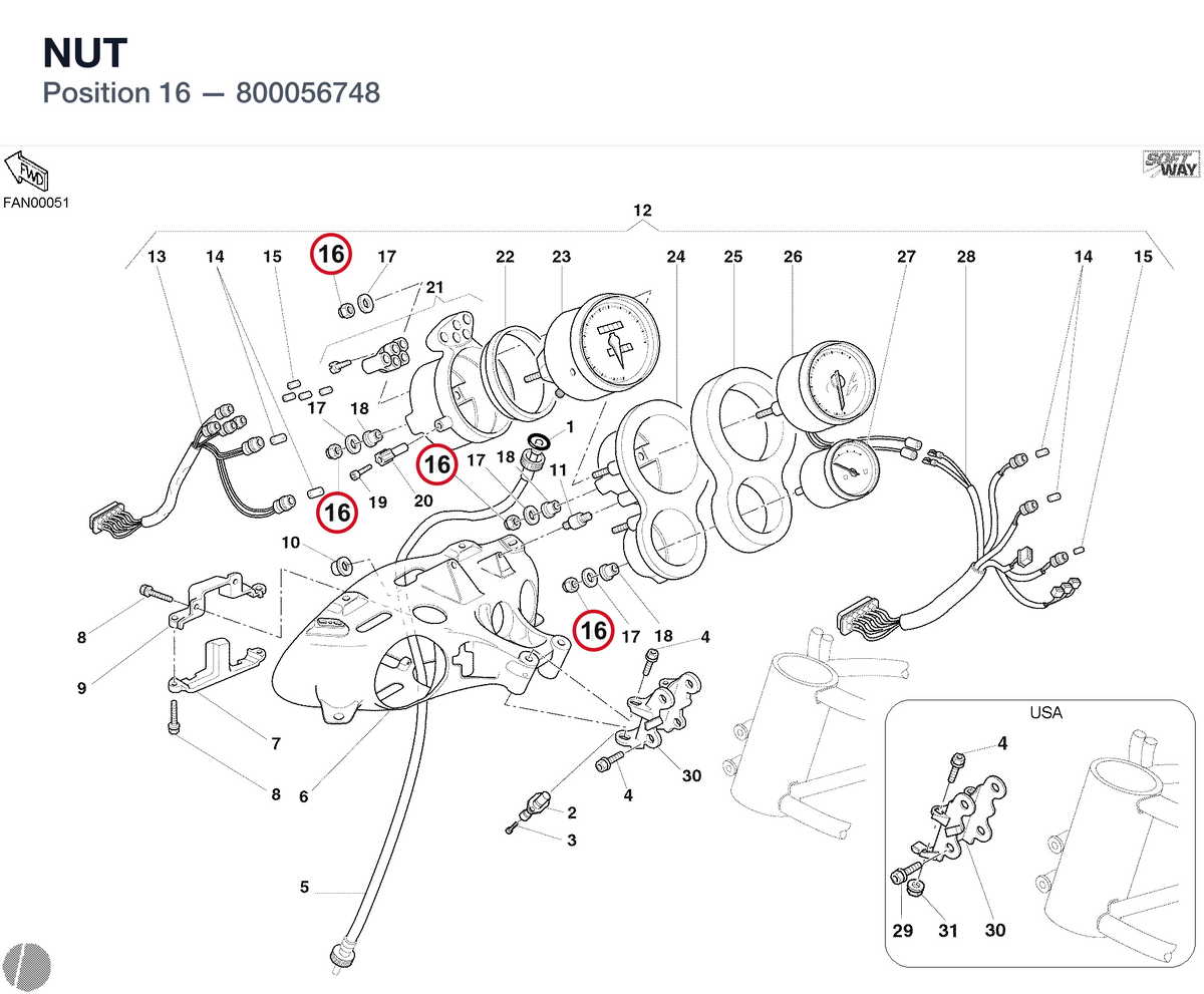 NUT 800056748 diagram position