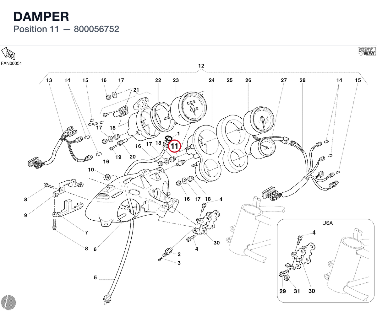DAMPER 800056752 diagram position