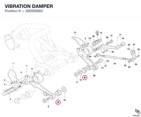 VIBRATION DAMPER 800060683 diagram position