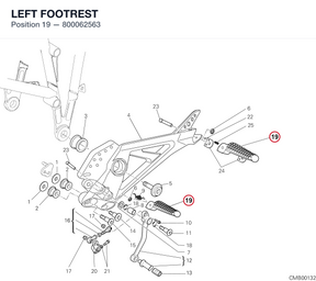 LEFT FOOTREST 800062563 diagram position
