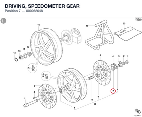 DRIVING, SPEEDOMETER GEAR 800062648 diagram position
