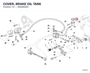 COVER, BRAKE OIL TANK 800066305 diagram position