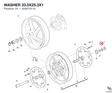 WASHER 33.5X25.3X1 800070119 diagram position