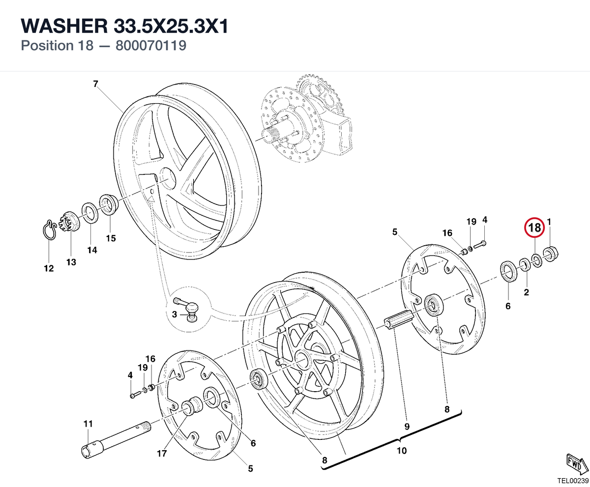 WASHER 33.5X25.3X1 800070119 diagram position