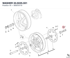 WASHER 33.5X25.3X1 800070119 diagram position