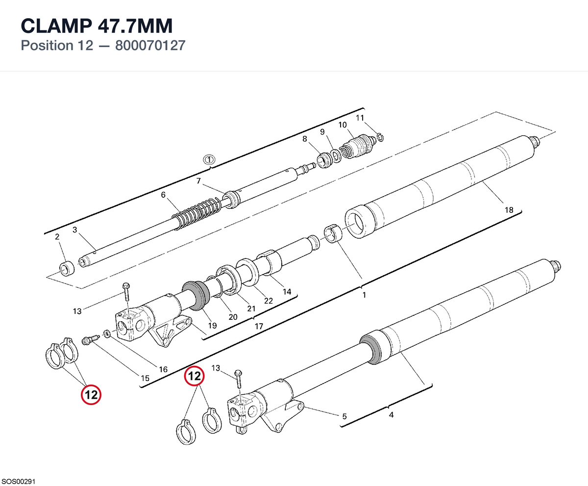 CLAMP 47.7MM 800070127 diagram position