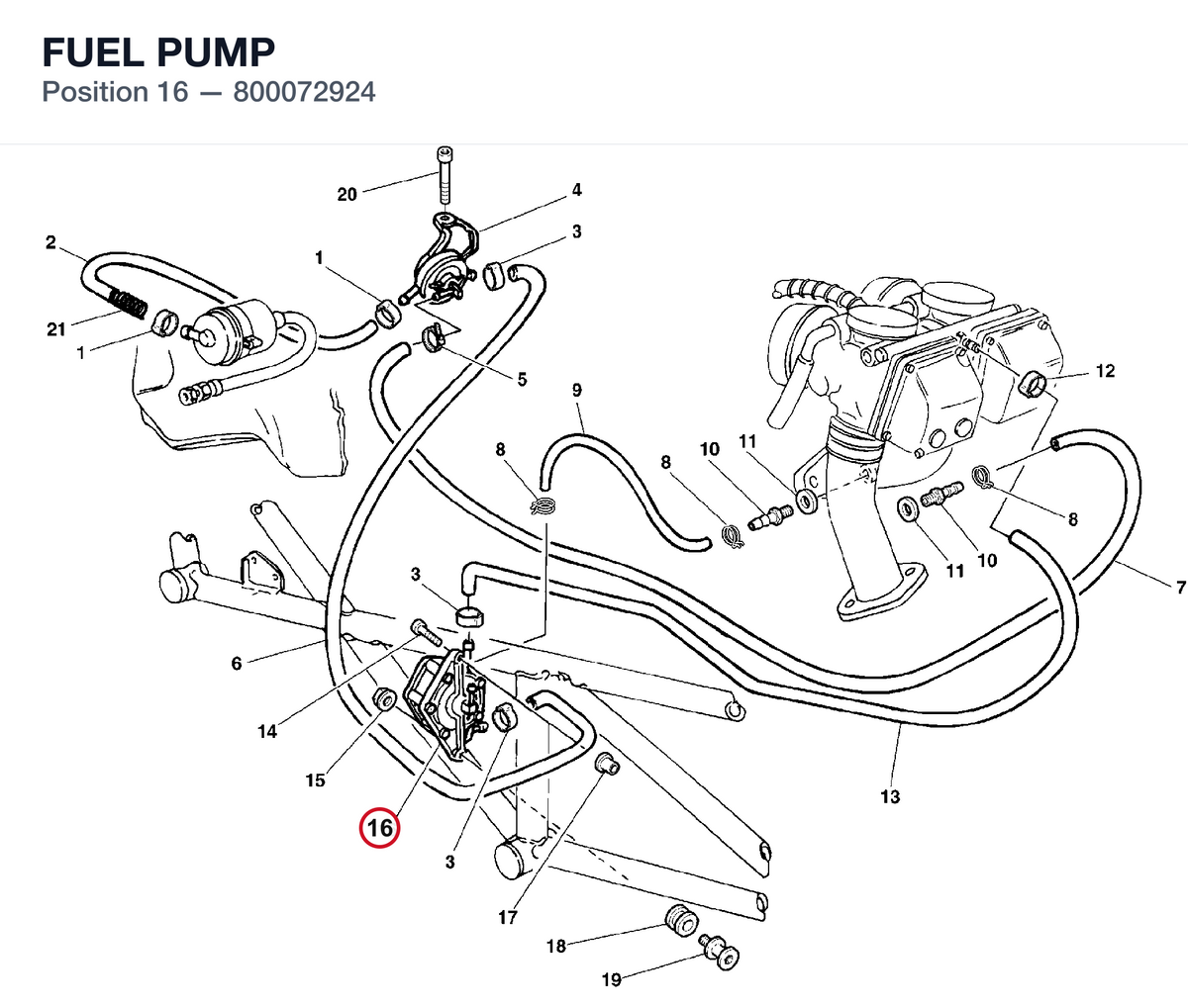 FUEL PUMP 800072924 diagram position