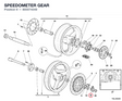 SPEEDOMETER GEAR 800074049 diagram position