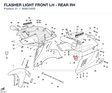 FLASHER LIGHT FRONT LH - REAR RH 800074505 diagram position