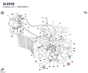 SLEEVE 80010361A diagram position