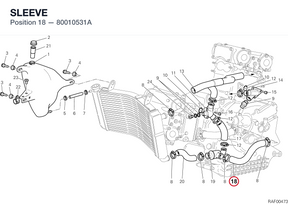 SLEEVE 80010531A diagram position