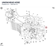 UNION/HEAD HOSE 80010611A diagram position