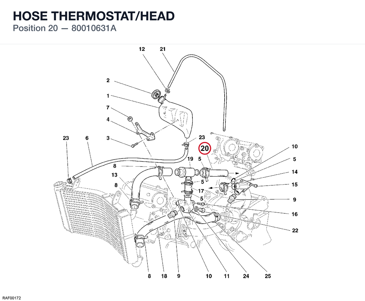 HOSE THERMOSTAT/HEAD