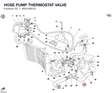 HOSE PUMP THERMOSTAT VALVE 80010691A diagram position