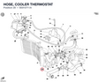 HOSE, COOLER THERMOSTAT 80010711A diagram position