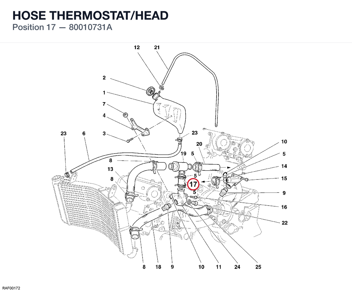 HOSE THERMOSTAT/HEAD