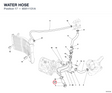 WATER HOSE 80011131A diagram position