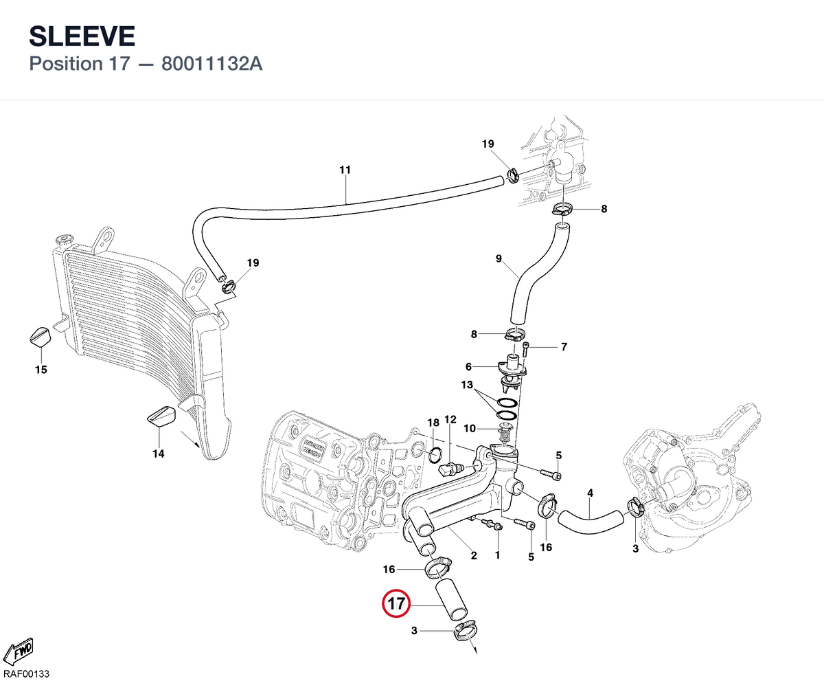 SLEEVE 80011132A diagram position