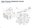 HOSE-COOLING THERMOSTAT COOLER 80011521B diagram position