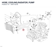 HOSE, COOLING,RADIATOR, PUMP 80011531B diagram position