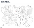 HOSE, WATER 80011541A diagram position