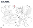 HOSE, WATER 80011551A diagram position