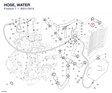 HOSE, WATER 80011581A diagram position