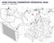 HOSE COOLING, THERMOSTAT HORIZONTAL HEAD 80011601C diagram position