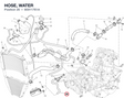 HOSE, WATER 80011761A diagram position