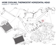 HOSE COOLING, THERMOSTAT HORIZONTAL HEAD 80011871B diagram position