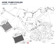 HOSE, PUMP/COOLER 80011901A diagram position