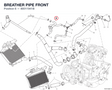 BREATHER PIPE FRONT 80011941B diagram position