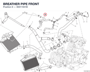 BREATHER PIPE FRONT 80011941B diagram position