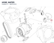 HOSE, WATER 80012101A diagram position