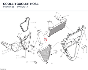 COOLER  COOLER HOSE 80012121A diagram position
